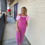 Hot Pink Zenana Overalls
