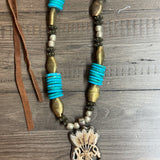 Bone Arrow Turquoise Necklace