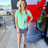 Clear Lime Short Sleeve Top