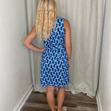 Geo Circles Green Safari Dress