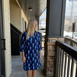 Seahorse Navy Travel Dress