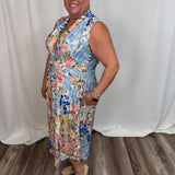 Floral Printed Zip Dress