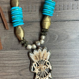 Bone Arrow Turquoise Necklace