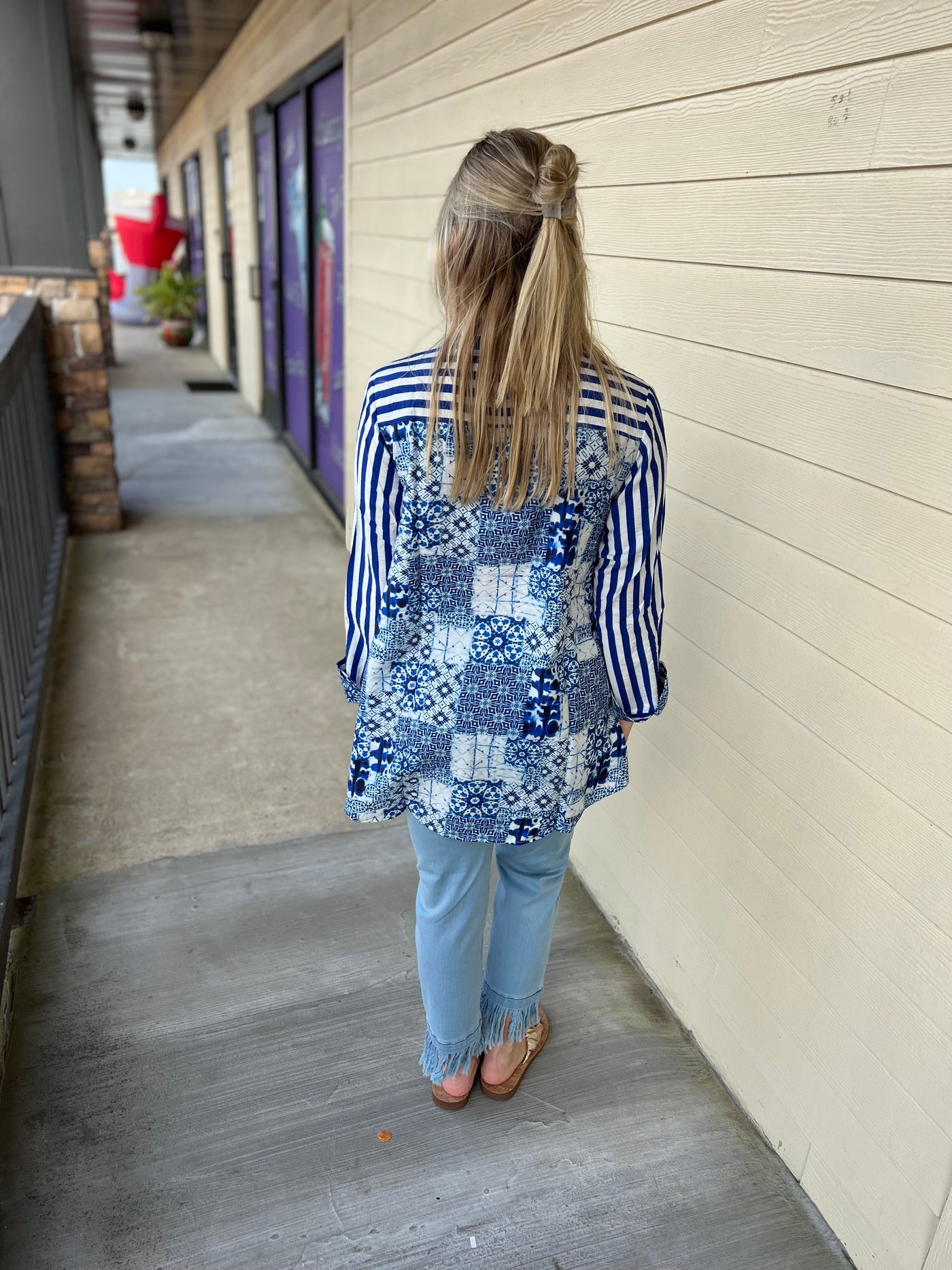Blue Front Back Top