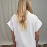 White Airflow Mockneck Top