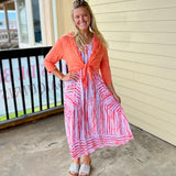 ORANGE Stripe Dress