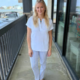 Deep Sea/Clear Pink Ankle Pant