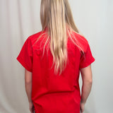 Stretch Cap-Sleeve Shirt