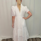 Button Up Collared Midi Dress