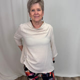 Cream Solid Airflow Top