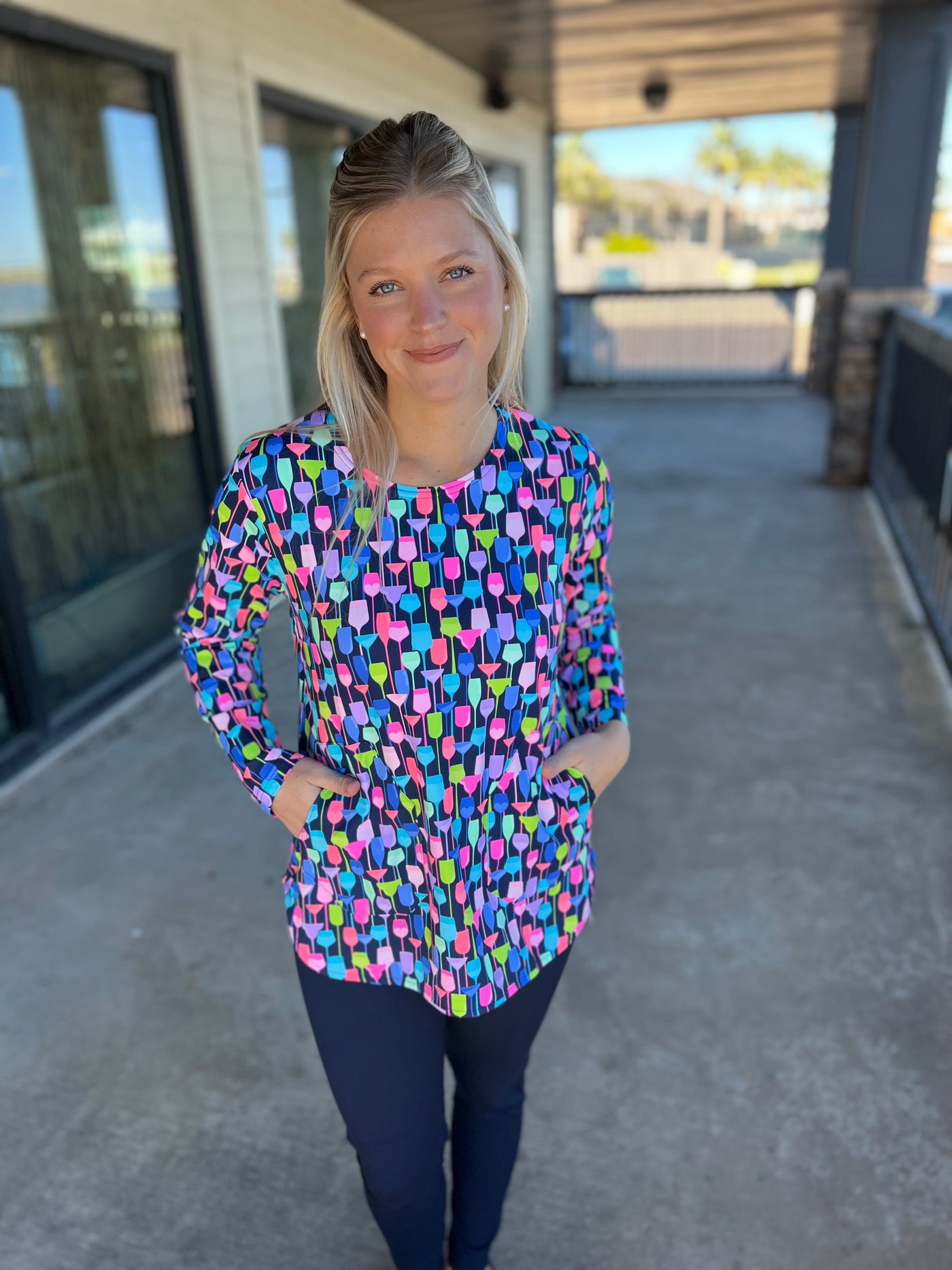 Wine Scoop Neck Top