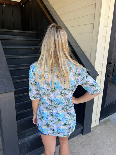Palm Tree Short Sleeve Top