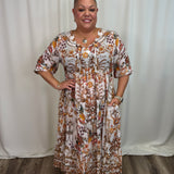 Cadiz Brown Maxi Dress