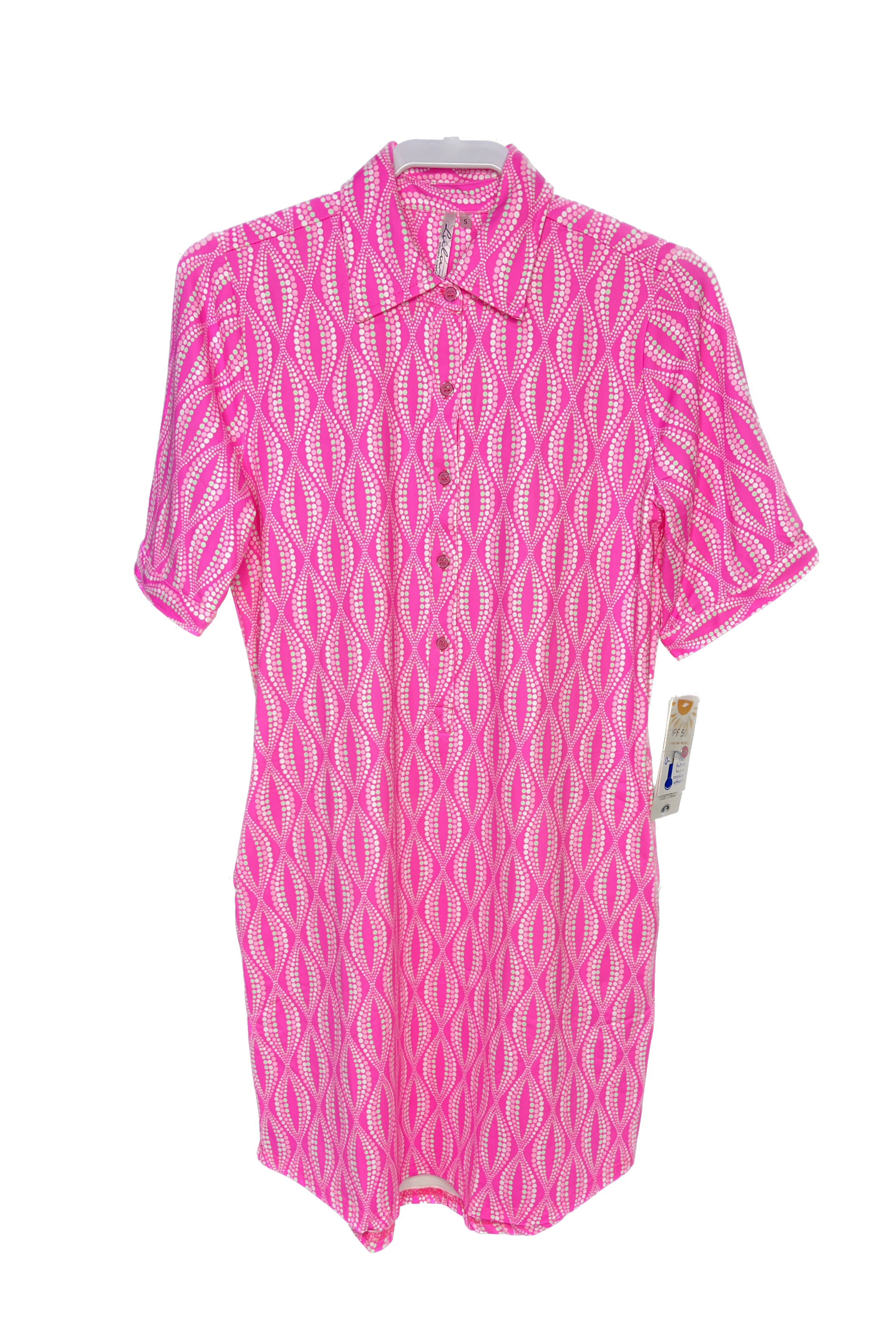 Pink Collar Button Dress 1X Pink Collar Button Dress 1X