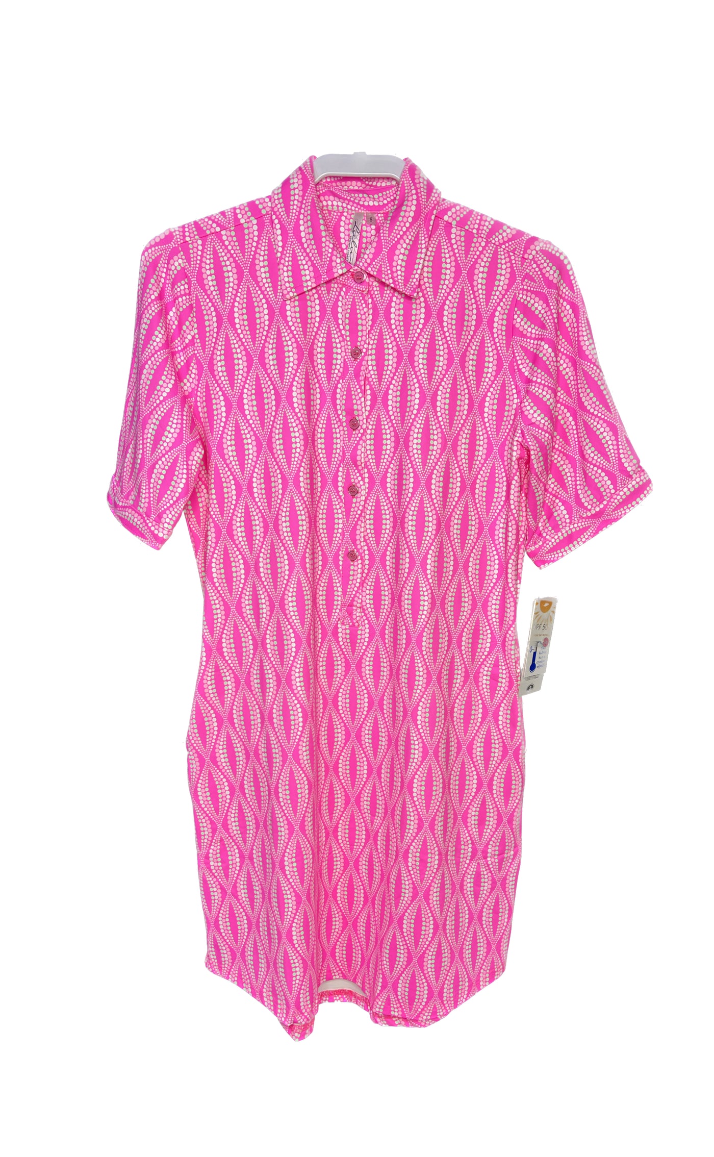 Pink Collar Button Dress