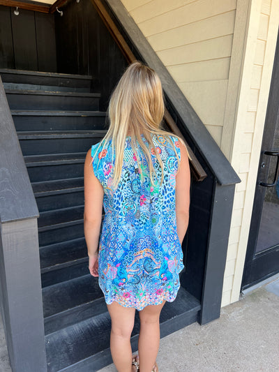 Blue Sleeveless Top