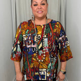 Multi Printed One Pocket Top