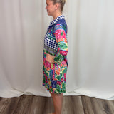 Garden Crinkle Button Down Dress