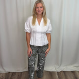 Sage Abstract Floral 26" Trouser
