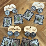 Square Turquoise Earrings