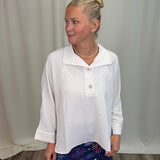 White Airflow Collar Tunic