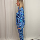 Blue Vines 25" Inseam Capri