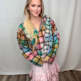 Pink Plaid Rose Jacket