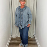 High Rise A Line Wide Jeans