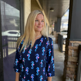 Seahorse Navy Travel Dress