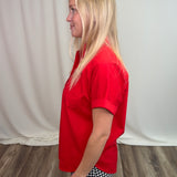Stretch Cap-Sleeve Shirt