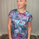 Hydrangea Harbor Tie-Side Reversible Top