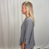 Grey Solid Airflow Top