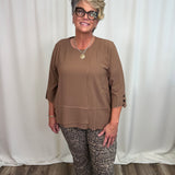 Brown Airflow Button Top