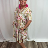 Butterfly Linen Dress