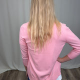 Sea Glass Pink Cardigan Sweater