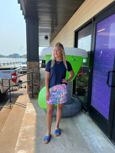 Multi Color Pattern Cha Cha Skort