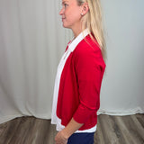 Crimson Cardigan Sweater