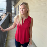 Crimson SlvLess Keyhole