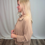 Khaki Airflow Collar Tunic