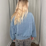 Washed French Terry Relaxed Fit Sweatshirt