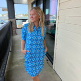 Turtles Collar Button Down Dress