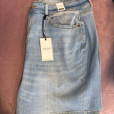 Light Wash Mid Thigh Short
