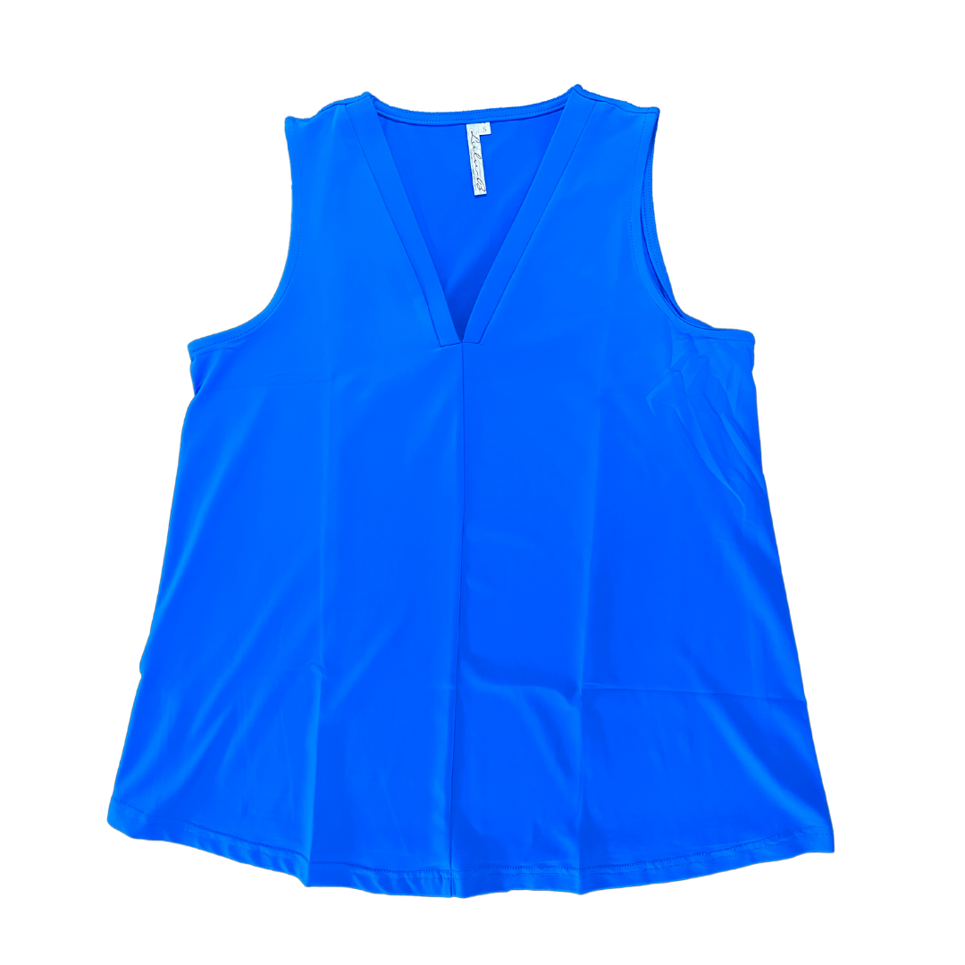 Seaglass Blue Sleeveless V Neck