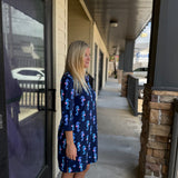 Seahorse Navy Travel Dress