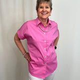 Stretch Cap-Sleeve Shirt
