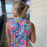 Palmtree Splatter Bella Tank