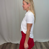 Crimson Zip Skort