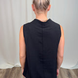 Black Airflow Detail Tank Top