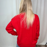 Leopard Sequin Bow Crew Neck Knitted Sweater Top