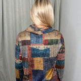 Knit Cowl Button Detail Top